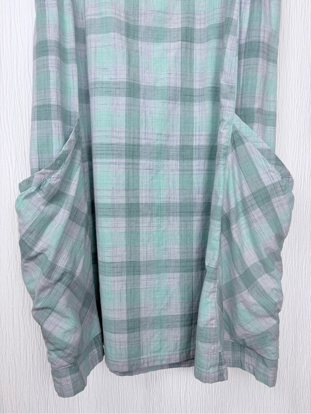 Horny Toad Organic Cotton Plaid Mini Dress, Size L - Picture 6 of 10